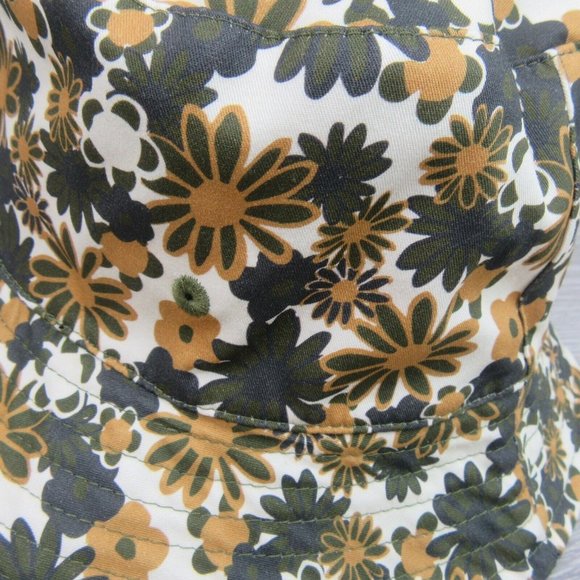 Steve Madden Floral Daisy Print Womens Bucket Hat Reversible One Size Fit NEW - Picture 4 of 8